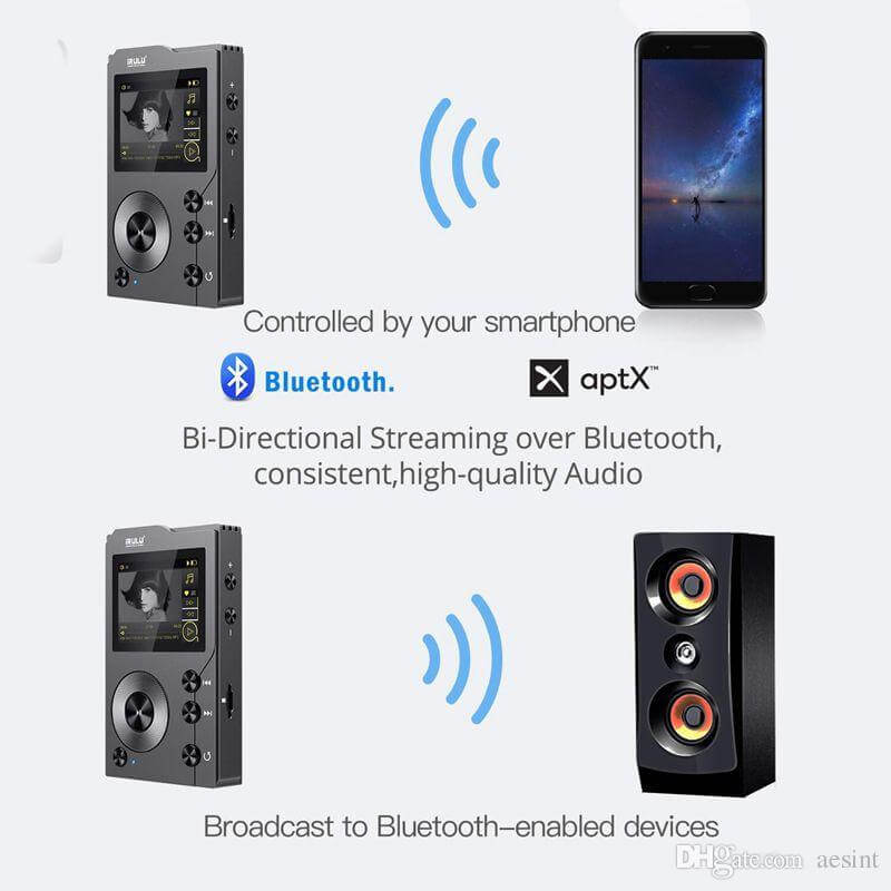 iRULU F20 HiFi Lossless Mp3 Player with Bluetooth:DSD High Resolution