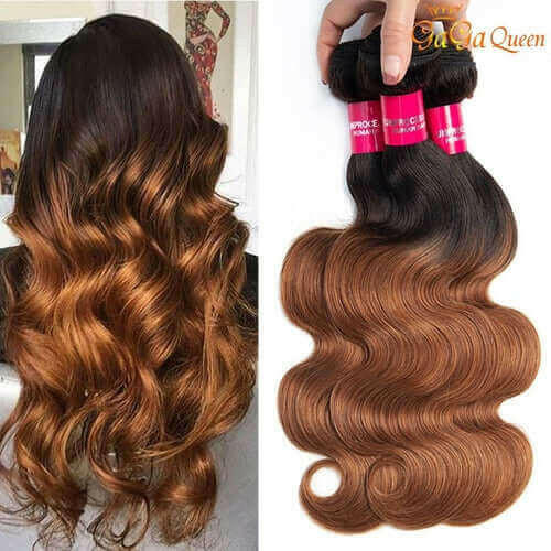 Brazilian body wave Human Hair Bundles T1b 30 Ombre Body Wave Virgin