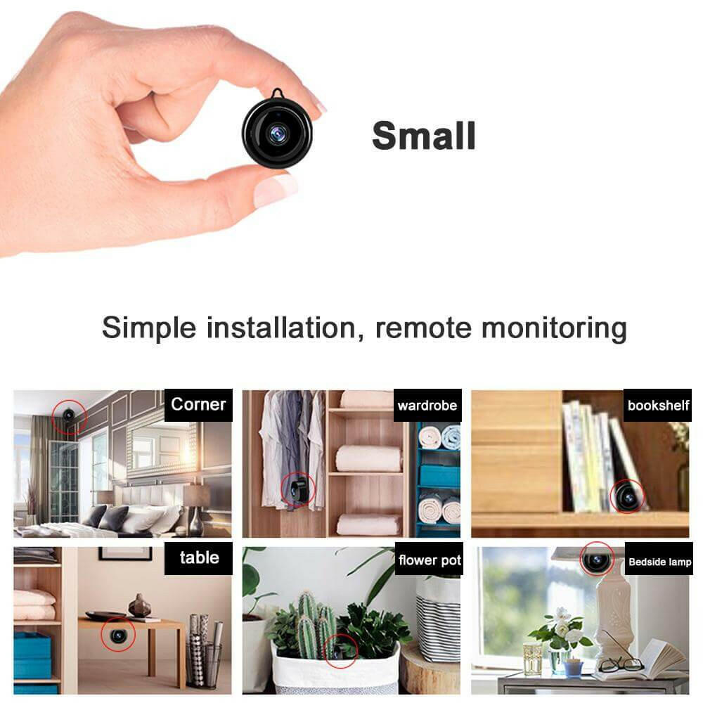 Wireless Mini IP Camera 1080P HD IR CCTV Infrared Night Vision Micro.