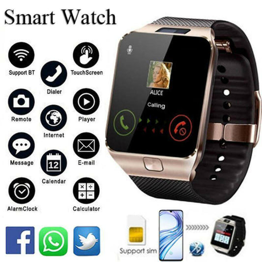 Bluetooth android smart watch with Camera Clock SIM TF Slot smartwatch.