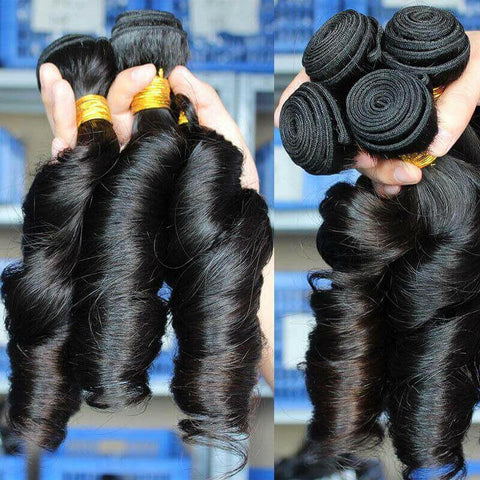 10A Grade 3/4 Romance Curl Fumi Human Hair bundles with 4x4 Closures &.