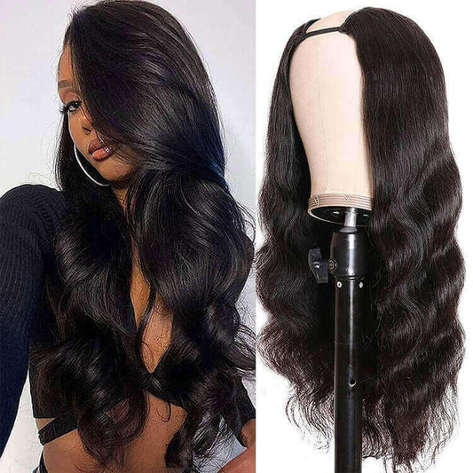 U Part Wig Body Wave Human Hair Wigs For Black Women Brazilian Remy Ha.