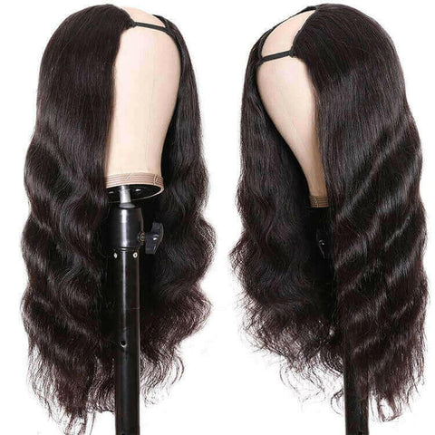 U Part Wig Body Wave Human Hair Wigs For Black Women Brazilian Remy Ha.