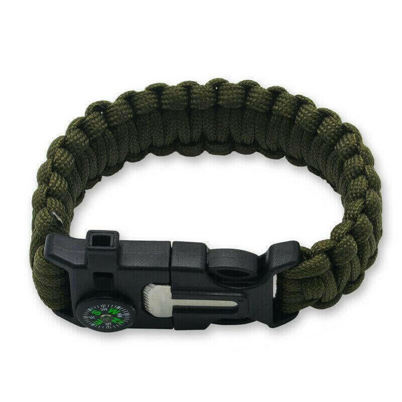 Paracord Survival Bracelet Compass/Flint/.