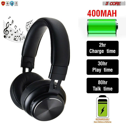 5Core Premium Headphone inbuilt Mic Over Ear Wireless Headset.