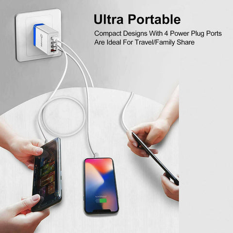 4 Port High-Speed Wall Charger 2 Pack!.