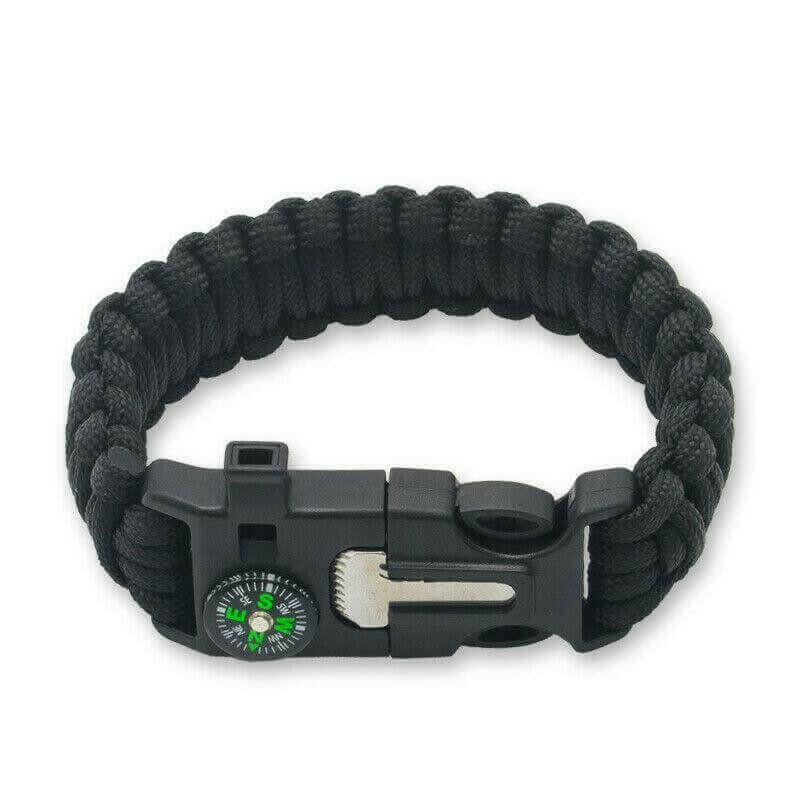 Paracord Survival Bracelet Compass/Flint/.