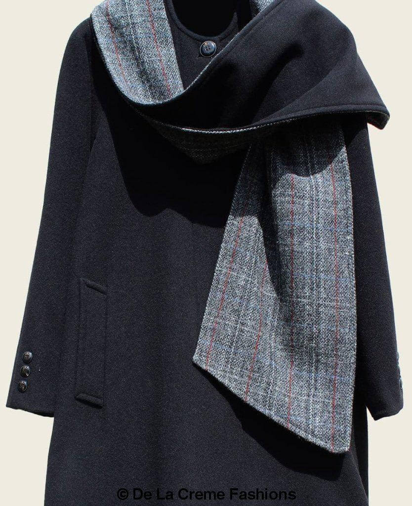 SCARPIA - Wool &amp; Cashmere Overcoat With Scarf Detail