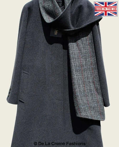 SCARPIA - Wool & Cashmere Overcoat With Scarf Detail