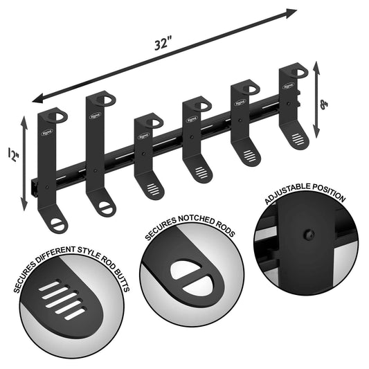 Spinning and Offshore Fishing Rod Rack Organizer.