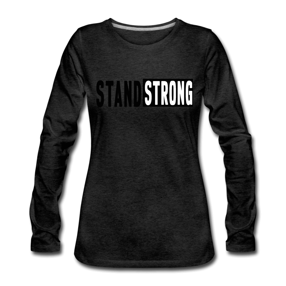 Womens Long Sleeve Graphic Tee, Stand Strong Print