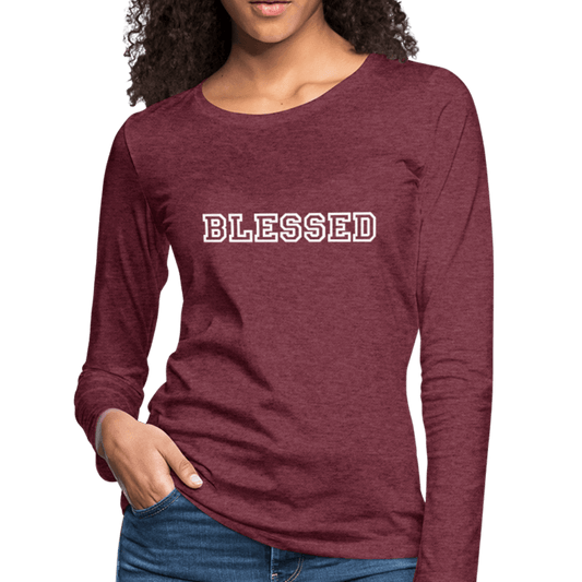 Womens Long Sleeve Graphic Tee, Blessed Print.