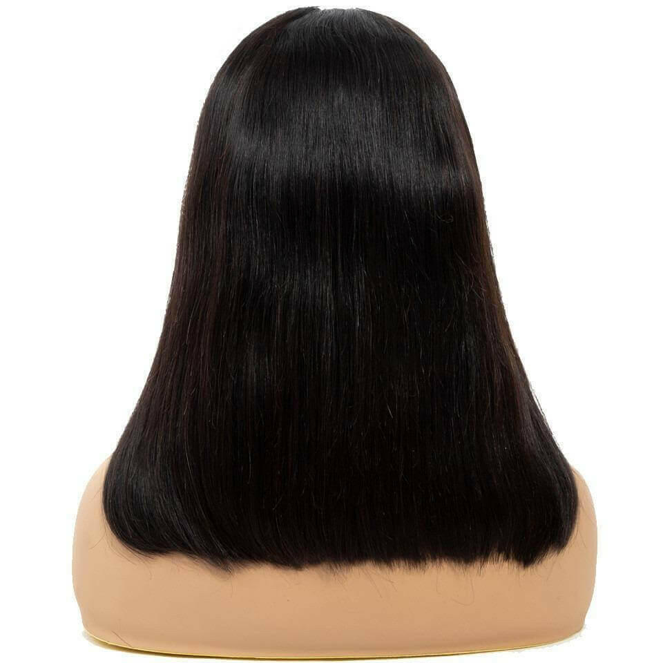 180% Density Straight 4x4 Short Bob 13x4 Lace Front Human Hair Wig.