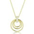 TS601 - Gold 925 Sterling Silver Necklace with AAA Grade CZ in Clear