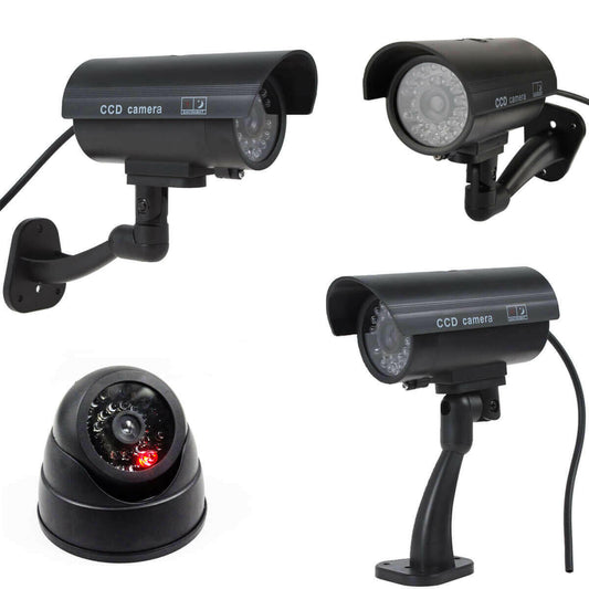 Dummy Camera Fake Security CCTV Dome Camera with Flashing Red.