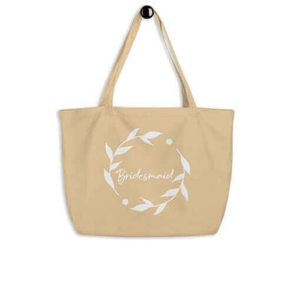 Large Canvas Tote Bag - Bridesmaid Wedding Gift Bag.