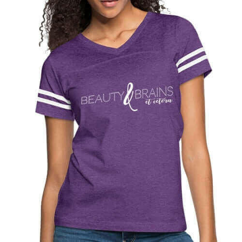 Womens Graphic Vintage Tee, Beauty & Brains Et Cetera Sport T-shirt.