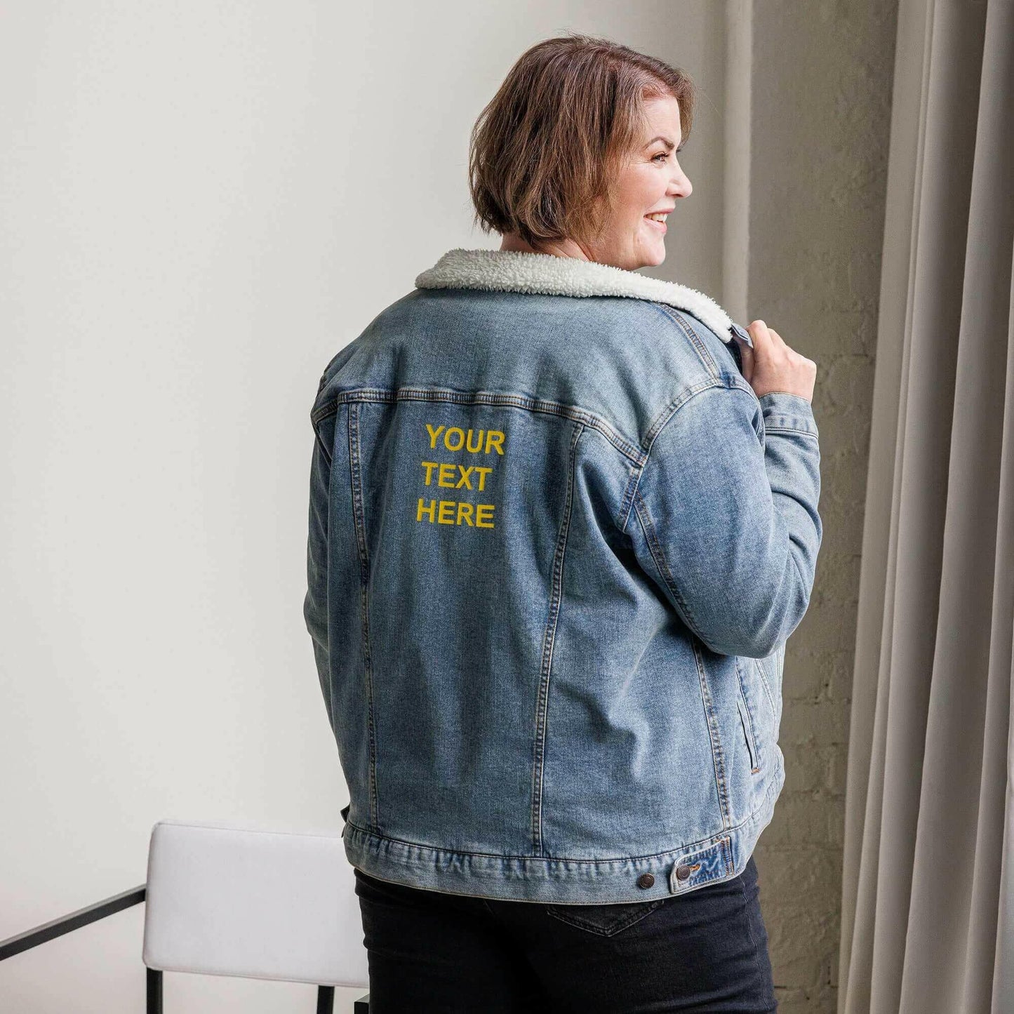 Personalized Embroidered Denim Jacket , Custom Denim Jacket,.