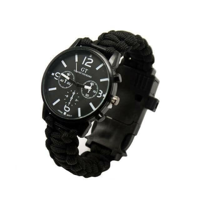 Outdoor Multi function Camping Survival Watch Bracelet Tools With LED.