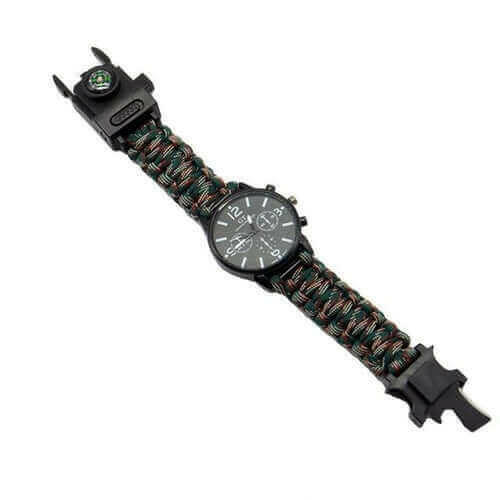 Outdoor Multi function Camping Survival Watch Bracelet Tools With LED.