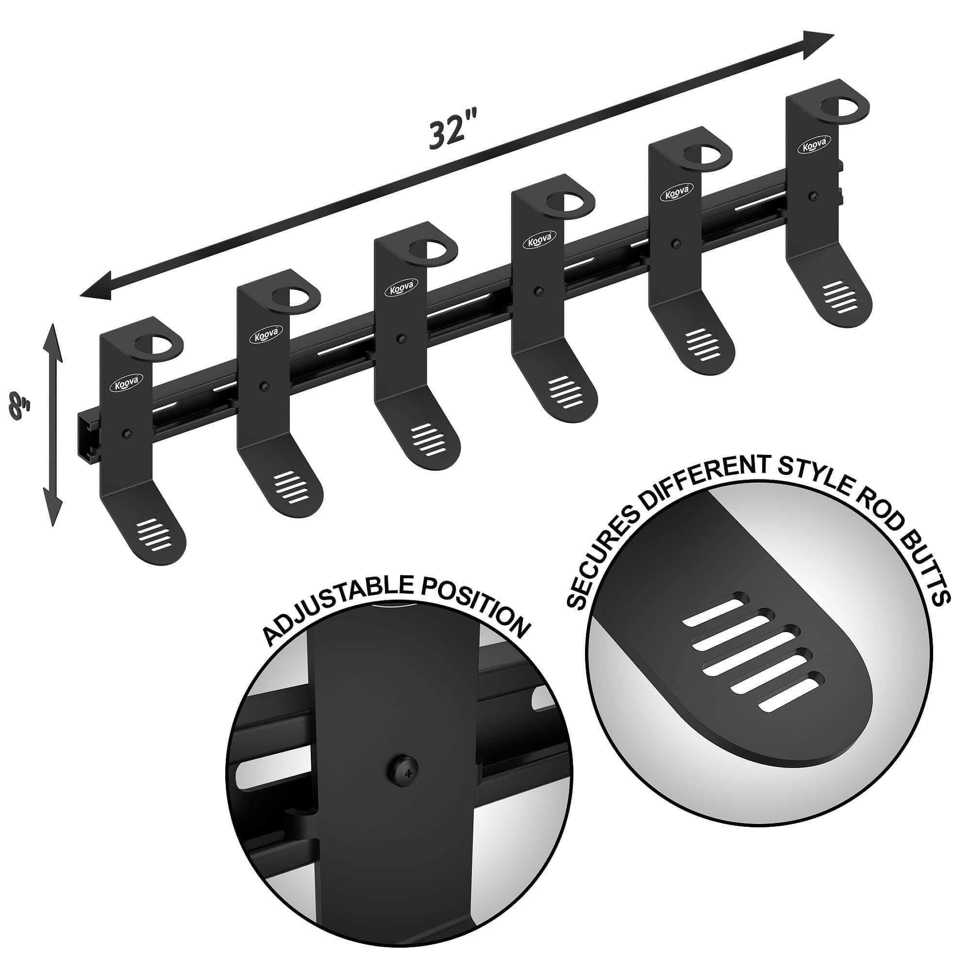 Spinning Fishing Rod Rack Organizer.