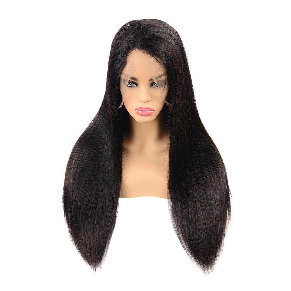13x4 HD Transparent Lace Frontal Straight Human Hair Wigs 200% Density