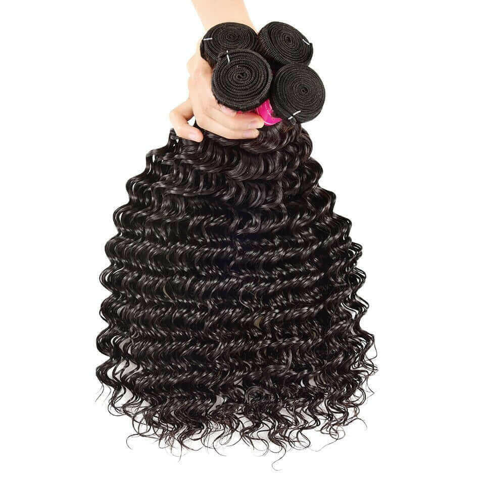 Wholesale Peruvian Deep Wave 5/6/10/12 Bundles 10A Grade Human Hair Bu.