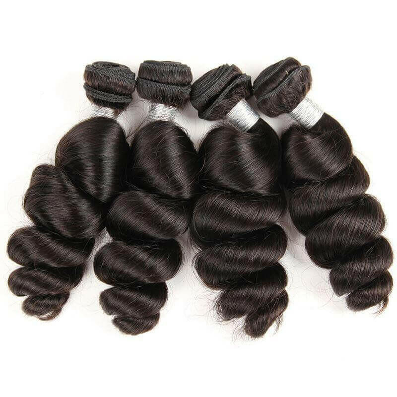 BeuMax 10A Grade 3/4 Loose Wave bundles with 13x4 Frontal.